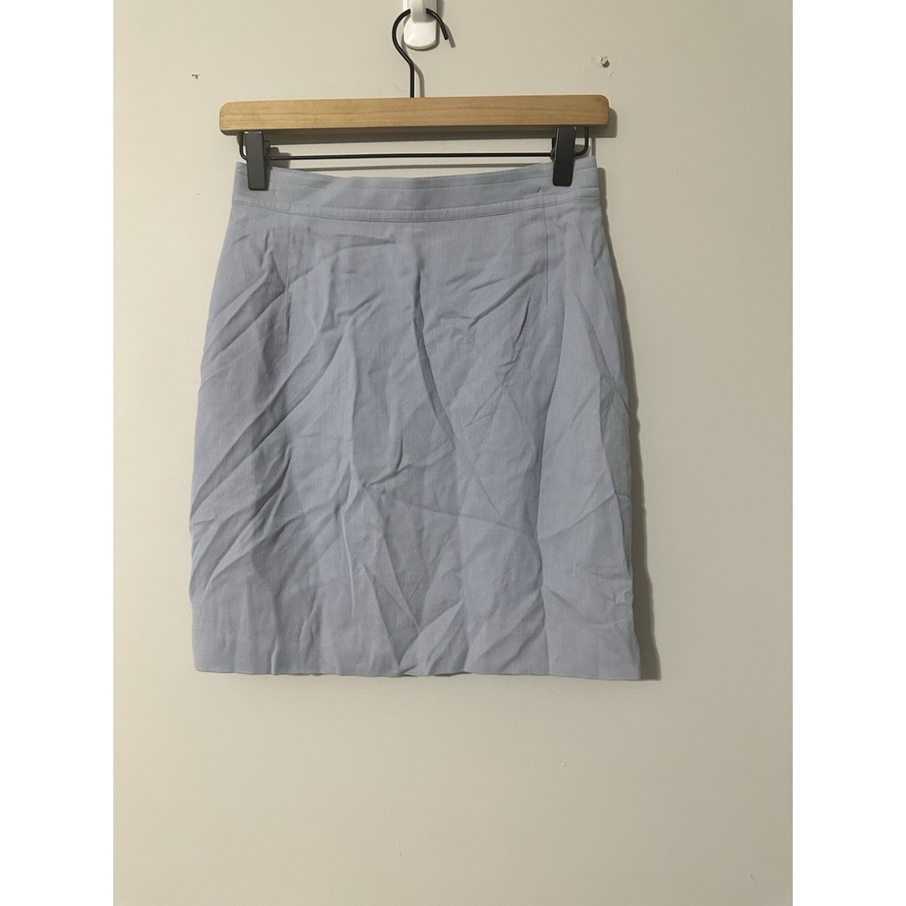 RENA LANGE Blue Fine Corduroy Mini Skirt Vintage Bergdorf‎ Goodman EU 36 US 4